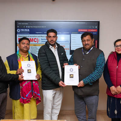 हमें यह साझा करते हुए अत्यंत गर्व हो रहा है कि निष्ठा ध्वनि (Nistha Dhawani) ने TECNIA Institute of Advanced Studies, Rohini (New Delhi) के साथ एक Memorandum of Understanding (MoU) पर हस्ताक्षर किए हैं।  इस साझेदारी का उद्देश्य शिक्षा, मीडिया, कम्युनिकेशन